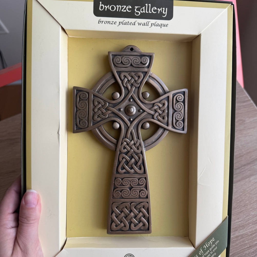 Royal Tara Celtic Shadows Bronze Gallery Cross of Hope Wall Plaque CS-0084-5